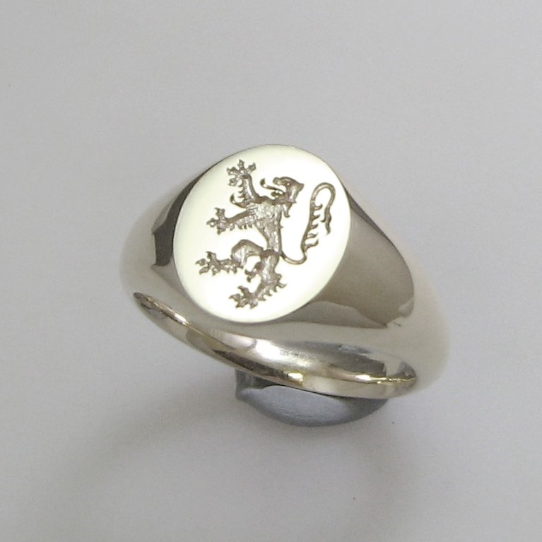 Lion cheap engraved ring