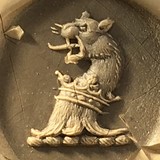 Wax impression of deep reverse crest seal style engraving
